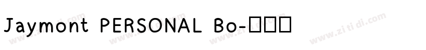 Jaymont PERSONAL Bo字体转换